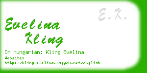 evelina kling business card